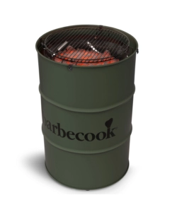 Outlet - difetti estetici - barbecue a carbone barbecook 'edson' colore verde militare e con superficie di cottura diametro 47,5 cm